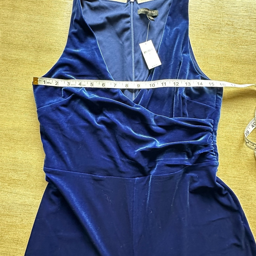 Banana Republic Royal Blue Velvet Jumpsuit - Picture 5 of 11
